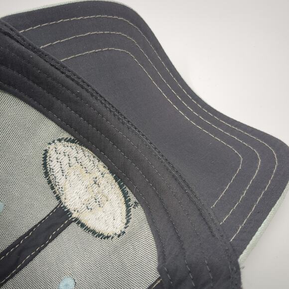 Mossy Oak Strapback Mesh Back Trucker Hat Blue One Size Embroidered - Picture 8 of 8